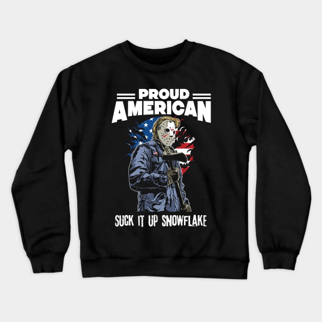 Proud American Crewneck Sweatshirt by NineBlack